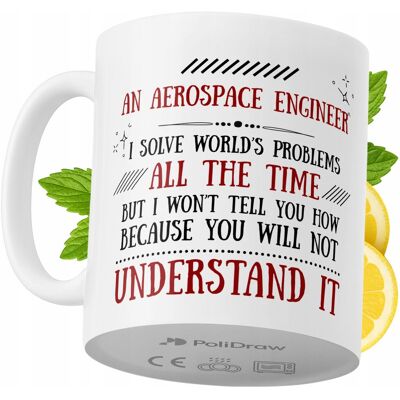 OEM Mug Humoristique Pour Ingénieur Aérospatial, Avec Un Texte Amusant Et Un Design Graphique Original. Idéal Pour Les Anniversaires, Les Fêtes Et Les Occasions Spéciales. Mug Premium Pour La Maison, Le B - Publicité OEM Mug Humoristique Pour Ingénieur Aérospatial, Avec Un Texte Amusant Et Un Design Graphique Original. Idéal Pour Les Anniversaires, Les Fêtes Et Les Occasions Spéciales. Mug Premium Pour La Maison, Le B - Publicité