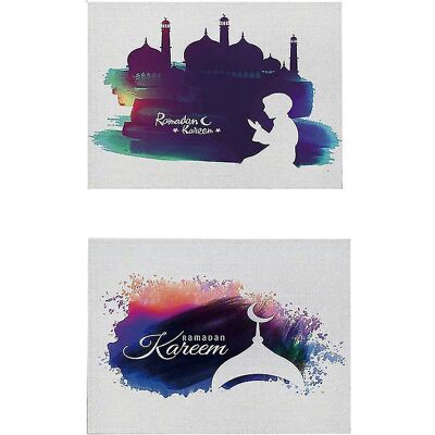 YUDO Lot De 2 Sous-verres Ramadan Pour La Maison - Publicité YUDO Lot De 2 Sous-verres Ramadan Pour La Maison - Publicité