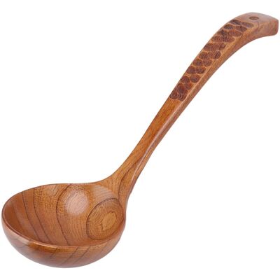 MCKENSA Cuillère Japonaise À Long Manche Incurvé, Grande Cuillère À Soupe Ronde En Bois, Type 2 - Publicité MCKENSA Cuillère Japonaise À Long Manche Incurvé, Grande Cuillère À Soupe Ronde En Bois, Type 2 - Publicité