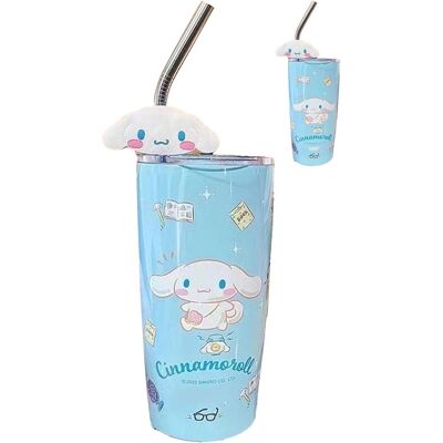 MCKENSA Gobelet Isotherme Avec Couvercle Et Paille En Acier Inoxydable, Motif Anime Mignon, Idéal Pour Le Bureau, Les Voyages Et La Maison (bleu). Publicité MCKENSA Gobelet Isotherme Avec Couvercle Et Paille En Acier Inoxydable, Motif Anime Mignon, Idéal Pour Le Bureau, Les Voyages Et La Maison (bleu). Publicité