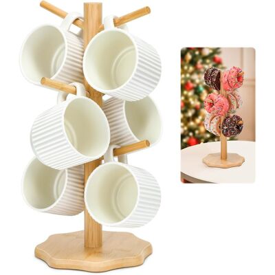 Generic Porte-gobelet À Café Avec 6 Crochets, Arbre Porte-gobelet, Porte-tasses Bois Arbre Tasse À Café Avec Base Épaissie, Support De Tasse Mug - Publicité Generic Porte-gobelet À Café Avec 6 Crochets, Arbre Porte-gobelet, Porte-tasses Bois Arbre Tasse À Café Avec Base Épaissie, Support De Tasse Mug - Publicité