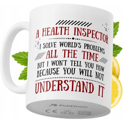 OEM Mug Humoristique Pour Inspecteur Sanitaire, Avec Texte Amusant Et Design Graphique. Idéal Pour Les Anniversaires, Les Fêtes Et Les Jours Fériés. Mug Premium Pour Toutes Les Occasions Spéciales, À La M - Publicité OEM Mug Humoristique Pour Inspecteur Sanitaire, Avec Texte Amusant Et Design Graphique. Idéal Pour Les Anniversaires, Les Fêtes Et Les Jours Fériés. Mug Premium Pour Toutes Les Occasions Spéciales, À La M - Publicité