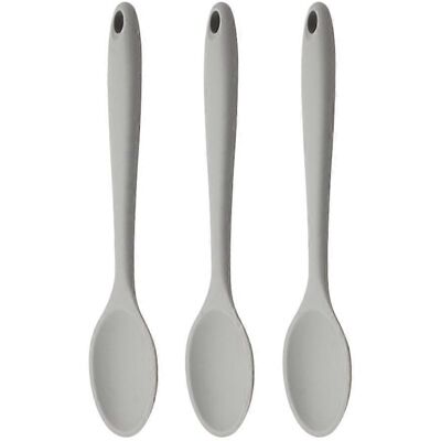 LISATR Lot De 3 Cuillères De Cuisine En Silicone, Cuillères À Soupe, Cuillères À Salade Originales-20.5x4cm-light Grey - Publicité LISATR Lot De 3 Cuillères De Cuisine En Silicone, Cuillères À Soupe, Cuillères À Salade Originales-20.5x4cm-light Grey - Publicité