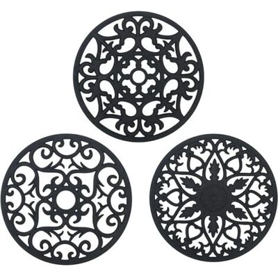 OEM Dessous De Plat En Silicone 3pcs – Résistant Jusqu'à 250 °c – Antidérapant Et Flexible – Pour Plats Chauds Et Repose-cuillère - Publicité OEM Dessous De Plat En Silicone 3pcs – Résistant Jusqu'à 250 °c – Antidérapant Et Flexible – Pour Plats Chauds Et Repose-cuillère - Publicité