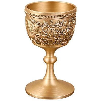 ALLAUVE Verre À Vin En Laiton, Service À Vin Classique, Coupe À Vin Artisanale, Petit Gobelet Pour La Maison - Publicité ALLAUVE Verre À Vin En Laiton, Service À Vin Classique, Coupe À Vin Artisanale, Petit Gobelet Pour La Maison - Publicité