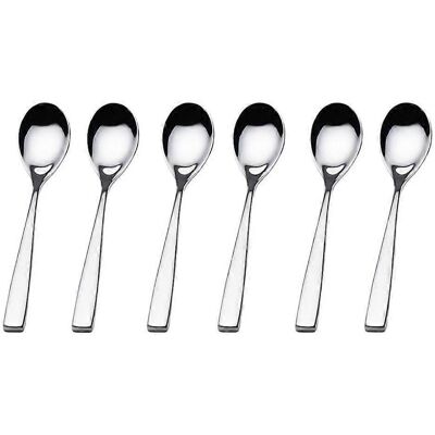 LISATR Lot De 6 Cuillères À Café Créatives En Acier Inoxydable 304, Cuillères À Dessert Et Cuillères À Soupe-15.40x2.80x0.50cm-silver - Publicité LISATR Lot De 6 Cuillères À Café Créatives En Acier Inoxydable 304, Cuillères À Dessert Et Cuillères À Soupe-15.40x2.80x0.50cm-silver - Publicité