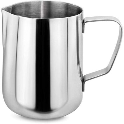 GRASSLIN 1 Pichet Lait, Acier Inoxydable, Bec Anti-goutte, Poignée Ergonomique, Pour Cappuccino, Latte Art - Publicité GRASSLIN 1 Pichet Lait, Acier Inoxydable, Bec Anti-goutte, Poignée Ergonomique, Pour Cappuccino, Latte Art - Publicité