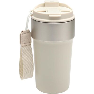 OEM Mug Isotherme Cafe 500ml, Gobelet Isotherme Avec Paille Et Sortie, Acier Inoxydable Tasse Isotherme Pour Cafe, Double Paroi Mug Thermos Réutilisable, Beige - Publicité OEM Mug Isotherme Cafe 500ml, Gobelet Isotherme Avec Paille Et Sortie, Acier Inoxydable Tasse Isotherme Pour Cafe, Double Paroi Mug Thermos Réutilisable, Beige - Publicité
