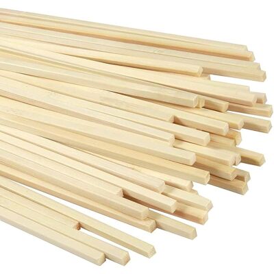 SANS MARQUE Lot De 50 Bâtons De Bambou Carrés En Bois Naturel Pour Travaux Manuels, Bandes De Bois Extra Longues, Tiges De Cheville/tiges De Cheville En Bambou Pour Projets De Bricolage, 5 X 5 X 300 Mm - Publicité SANS MARQUE Lot De 50 Bâtons De Bambou Carrés En Bois Naturel Pour Travaux Manuels, Bandes De Bois Extra Longues, Tiges De Cheville/tiges De Cheville En Bambou Pour Projets De Bricolage, 5 X 5 X 300 Mm - Publicité
