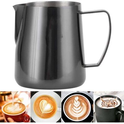 OEM Pichet À Mousse De Lait De 400ml, Tasse À Café En Acier Inoxydable 304, Accessoire Artistique Pour Latte - Publicité OEM Pichet À Mousse De Lait De 400ml, Tasse À Café En Acier Inoxydable 304, Accessoire Artistique Pour Latte - Publicité