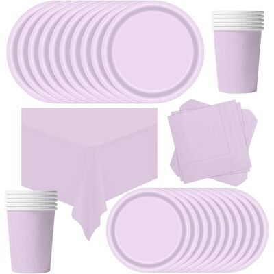 GRASSLIN 69 Pièces Vaisselle Jetable,assiette Carton,tasse Papier,serviette,nappe,fête Anniversaire,16 Invités - Publicité GRASSLIN 69 Pièces Vaisselle Jetable,assiette Carton,tasse Papier,serviette,nappe,fête Anniversaire,16 Invités - Publicité