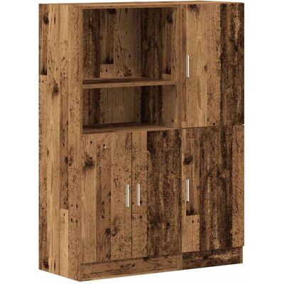 DESIGN IN Ensemble D'Armoires De Cuisine 2 Pcs Vieux Bois - Publicité DESIGN IN Ensemble D'Armoires De Cuisine 2 Pcs Vieux Bois - Publicité