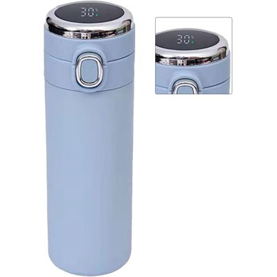 HEAT Gobelet Isotherme Intelligent 420 Ml, Double Paroi, En Acier Inoxydable, Avec Affichage De La Température, Bleu - Publicité HEAT Gobelet Isotherme Intelligent 420 Ml, Double Paroi, En Acier Inoxydable, Avec Affichage De La Température, Bleu - Publicité
