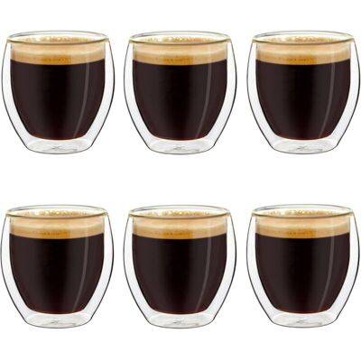 OEM Verres À Expresso À Double Paroi, Lot De 6 100 Ml, Tasses À Moka, Verres Thermiques À Effet Flottant - Publicité OEM Verres À Expresso À Double Paroi, Lot De 6 100 Ml, Tasses À Moka, Verres Thermiques À Effet Flottant - Publicité