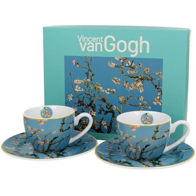 OEM Lot De 2 Tasses À Expresso Van Gogh Amandier En Fleurs 90 Ml - Publicité OEM Lot De 2 Tasses À Expresso Van Gogh Amandier En Fleurs 90 Ml - Publicité