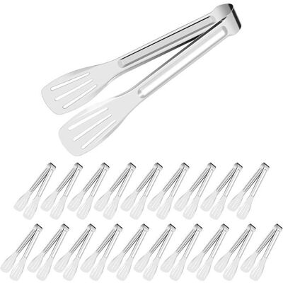 OEM 20 Pièces Pinces Cuisine, 17,8 Cm, Acier Inoxydable Alimentaire, Pinces À Salade Et Barbecue, Idéales Pour Buffet, Pique-nique Et Cuisine Quotidienne - Publicité OEM 20 Pièces Pinces Cuisine, 17,8 Cm, Acier Inoxydable Alimentaire, Pinces À Salade Et Barbecue, Idéales Pour Buffet, Pique-nique Et Cuisine Quotidienne - Publicité