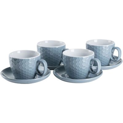 OEM Ensemble De 4 Tasses Et Soucoupes Dans Une Nuance De Bleu - Publicité OEM Ensemble De 4 Tasses Et Soucoupes Dans Une Nuance De Bleu - Publicité