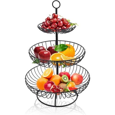 OEM Corbeille À Fruits 3 Étages En Métal – Panier Multi-niveaux Pour Fruits, Légumes Et Collations – 16 / 24 / 30 Cm - Publicité OEM Corbeille À Fruits 3 Étages En Métal – Panier Multi-niveaux Pour Fruits, Légumes Et Collations – 16 / 24 / 30 Cm - Publicité