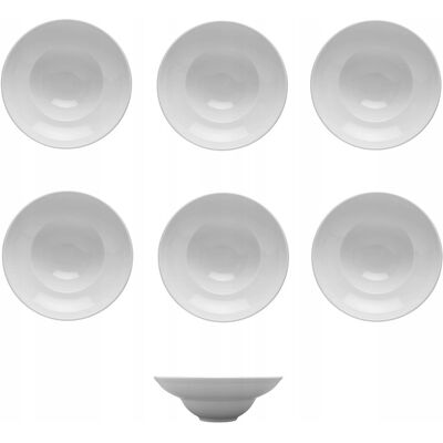 OEM Lubiana Kashub Lot De 6 Assiettes Creuses Pour Salade, 26 Cm, Blanches - Publicité OEM Lubiana Kashub Lot De 6 Assiettes Creuses Pour Salade, 26 Cm, Blanches - Publicité