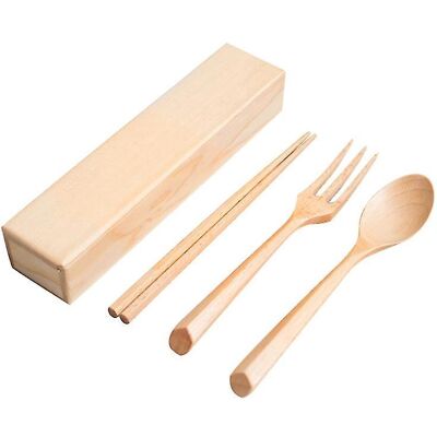 FATRD Ensemble De Baguettes, Cuillère Et Fourchette De Style Japonais - Publicité FATRD Ensemble De Baguettes, Cuillère Et Fourchette De Style Japonais - Publicité