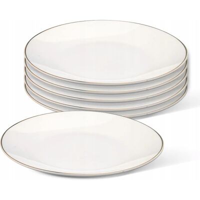 OEM Assiettes À Dessert, Ensemble De 6 Assiettes, Altom Design Bella Złota Linia, 20 Cm - Publicité OEM Assiettes À Dessert, Ensemble De 6 Assiettes, Altom Design Bella Złota Linia, 20 Cm - Publicité
