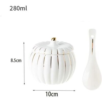 OEM 1 Bol À Soupe En Céramique Or Forme Citrouille Avec Couvercle, Petit Bol À Riz, Vaisselle Décorative Pour Automne Et Repas Quotidiens - Publicité OEM 1 Bol À Soupe En Céramique Or Forme Citrouille Avec Couvercle, Petit Bol À Riz, Vaisselle Décorative Pour Automne Et Repas Quotidiens - Publicité