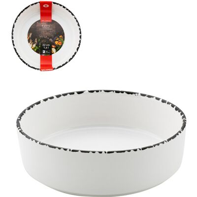 OEM Plat Rond En Céramique Florina Retro, 22 Cm De Diamètre - Publicité OEM Plat Rond En Céramique Florina Retro, 22 Cm De Diamètre - Publicité