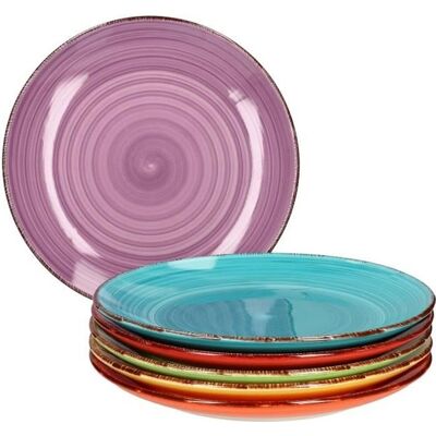 OEM 6 Pièces Assiette Plate, Ø 27 Cm, Grès Épais, Assiette De Service Ronde, Pour Brunch Et Buffet, Usage Quotidien - Publicité OEM 6 Pièces Assiette Plate, Ø 27 Cm, Grès Épais, Assiette De Service Ronde, Pour Brunch Et Buffet, Usage Quotidien - Publicité
