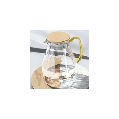 ENLENK Carafe Eau De 2 Litres, Pichet En Verre Design Diamant Moderne, Cruche En Verre Avec Couvercle Et Anse, Pichet À Eau Haute Durabilité Pour Infuseur Fruit, Thé Glacé, Café Chaud, Lait - Publicité ENLENK Carafe Eau De 2 Litres, Pichet En Verre Design Diamant Moderne, Cruche En Verre Avec Couvercle Et Anse, Pichet À Eau Haute Durabilité Pour Infuseur Fruit, Thé Glacé, Café Chaud, Lait - Publicité