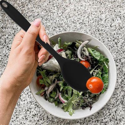LISATR Lot De 2 Cuillères À Soupe En Silicone Pour La Cuisine, Cuillères À Salade (couleurs Assorties)-20.5x4.5cm - Publicité LISATR Lot De 2 Cuillères À Soupe En Silicone Pour La Cuisine, Cuillères À Salade (couleurs Assorties)-20.5x4.5cm - Publicité