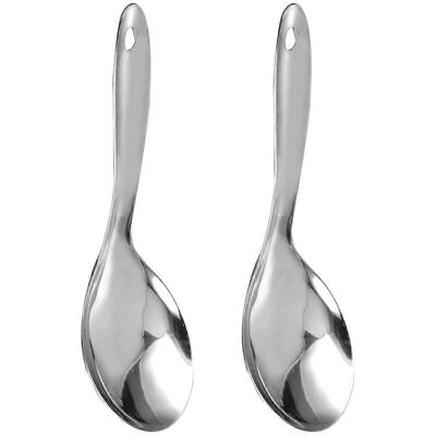 LISATR Lot De 2 Cuillères À Riz En Acier Inoxydable, Cuillères Simples De Cuisine, Cuillères De Service-22.00x7.50x0.20cm-silver - Publicité LISATR Lot De 2 Cuillères À Riz En Acier Inoxydable, Cuillères Simples De Cuisine, Cuillères De Service-22.00x7.50x0.20cm-silver - Publicité