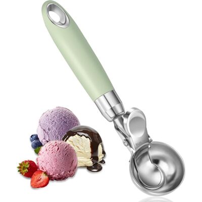 OEM Cuillère À Glace Avec Éjecteur, En Acier Inoxydable, Manche Ergonomique, Pour Riz Et Melon, Outil À Boules De Pâte À Biscuits - Crezuo - Publicité OEM Cuillère À Glace Avec Éjecteur, En Acier Inoxydable, Manche Ergonomique, Pour Riz Et Melon, Outil À Boules De Pâte À Biscuits - Crezuo - Publicité