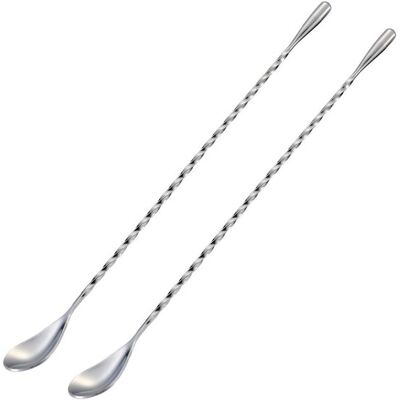 Cuillère À Cocktail Ing - Acier Inoxydable - Manche De 30 Cm - Argent - Lot De 2-aquaforge - Publicité Cuillère À Cocktail Ing - Acier Inoxydable - Manche De 30 Cm - Argent - Lot De 2-aquaforge - Publicité