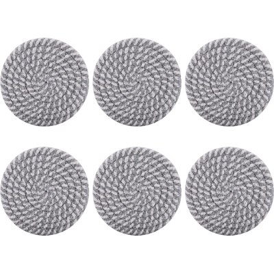 HERUSI Dessous De Verre Tissés À La Main, Absorbants, Ronds, Résistants À La Chaleur, Ultra-absorbants, Gris Clair - Publicité HERUSI Dessous De Verre Tissés À La Main, Absorbants, Ronds, Résistants À La Chaleur, Ultra-absorbants, Gris Clair - Publicité