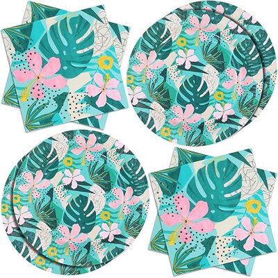 OEM Vaisselle Jetable En Papier, 40 Pièces, Motif Végétal - Publicité OEM Vaisselle Jetable En Papier, 40 Pièces, Motif Végétal - Publicité