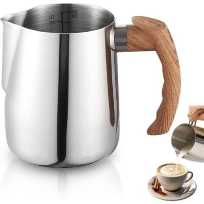 Bunthaus Mousseur À Lait - Avec Poignée - Tasse À Expresso En Acier Inoxydable - Mousseur À Lait En Acier Inoxydable - Pichet À Cappuccino - Pichet Verseur - Tasse À Expresso (600 Ml) - Publicité Bunthaus Mousseur À Lait - Avec Poignée - Tasse À Expresso En Acier Inoxydable - Mousseur À Lait En Acier Inoxydable - Pichet À Cappuccino - Pichet Verseur - Tasse À Expresso (600 Ml) - Publicité