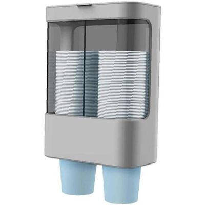 OEM 1 Pièce Porte-gobelet Jetable En Papier, Support Mural Double Tube, Distributeur De Gobelets Gris, Usage Bureau Et Cuisine - Publicité OEM 1 Pièce Porte-gobelet Jetable En Papier, Support Mural Double Tube, Distributeur De Gobelets Gris, Usage Bureau Et Cuisine - Publicité