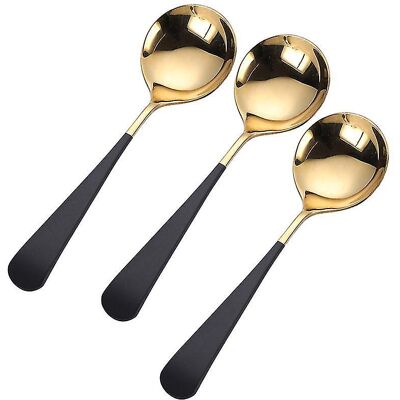 YUDO Lot De 3 Cuillères À Soupe En Acier Inoxydable - Publicité YUDO Lot De 3 Cuillères À Soupe En Acier Inoxydable - Publicité