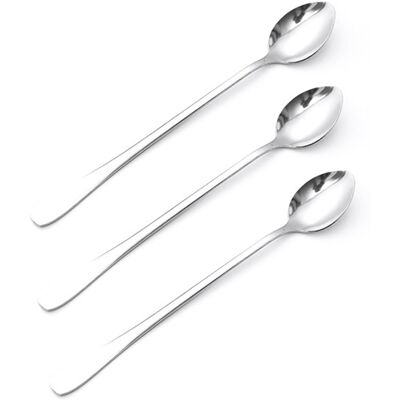 MCKENSA Lot De 3 Cuillères À Long Manche En Acier Inoxydable Pour Café, Thé Glacé Et Crème Glacée, Idéales Pour Les Bars, Les Fêtes À La Maison Et Les Réceptions. Tête Pointue. Publicité MCKENSA Lot De 3 Cuillères À Long Manche En Acier Inoxydable Pour Café, Thé Glacé Et Crème Glacée, Idéales Pour Les Bars, Les Fêtes À La Maison Et Les Réceptions. Tête Pointue. Publicité