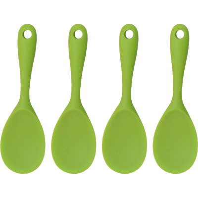 HERUSI Ensemble De Cuillères À Riz En Silicone, Antiadhésives Et Résistantes À La Chaleur, Pour Le Riz, La Purée De Pommes De Terre Et Plus Encore (vert) - Publicité HERUSI Ensemble De Cuillères À Riz En Silicone, Antiadhésives Et Résistantes À La Chaleur, Pour Le Riz, La Purée De Pommes De Terre Et Plus Encore (vert) - Publicité