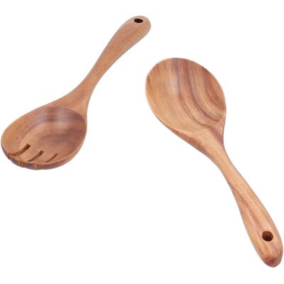 MCKENSA Ensemble De 2 Cuillères Et Fourchettes En Bois Pour Mélanger, Idéal Pour La Maison, La Cuisine, L'École, Le Bureau Et Les Fêtes. Publicité MCKENSA Ensemble De 2 Cuillères Et Fourchettes En Bois Pour Mélanger, Idéal Pour La Maison, La Cuisine, L'École, Le Bureau Et Les Fêtes. Publicité