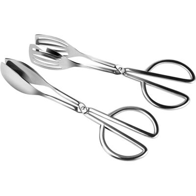 OEM Pinces À Salade En Acier Inoxydable, Lot De 2, Double Face Creuse, Idéales Pour Buffet, Barbecue Et Cuisine - Publicité OEM Pinces À Salade En Acier Inoxydable, Lot De 2, Double Face Creuse, Idéales Pour Buffet, Barbecue Et Cuisine - Publicité