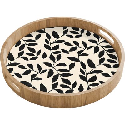 ONLYWOW Plateau De Service Elégant - Motif - Noir - Beige 40x40 Cm - Publicité ONLYWOW Plateau De Service Elégant - Motif - Noir - Beige 40x40 Cm - Publicité