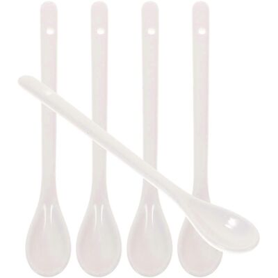 LISATR Lot De 5 Grandes Cuillères À Soupe En Céramique À Long Manche, Louches De Cuisine Pour Soupes Et Porridges (blanches)-17.00x2.50x1.00cm-white - Publicité LISATR Lot De 5 Grandes Cuillères À Soupe En Céramique À Long Manche, Louches De Cuisine Pour Soupes Et Porridges (blanches)-17.00x2.50x1.00cm-white - Publicité