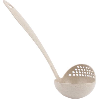 MCKENSA Cuillères À Soupe Et Porridge 2 En 1 En Paille De Blé À Long Manche Avec Filtre (beige) - Publicité MCKENSA Cuillères À Soupe Et Porridge 2 En 1 En Paille De Blé À Long Manche Avec Filtre (beige) - Publicité