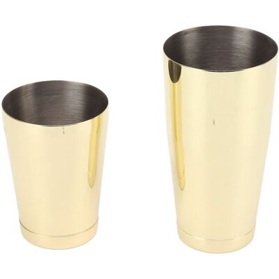 MCKENSA Shaker À Cocktail En Acier Inoxydable 304, 2 Compartiments, Pour Barman, Avec Verre À Vin Plaqué Or Et Fond Intégré. Publicité MCKENSA Shaker À Cocktail En Acier Inoxydable 304, 2 Compartiments, Pour Barman, Avec Verre À Vin Plaqué Or Et Fond Intégré. Publicité