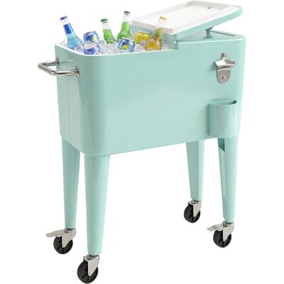 DEVOKO Chariot De Service, Avec Roues, Vert, 75 X 35 X 78 Cm, Pour Maison Et Usage Quotidien, Ouvre-bouteille, Format Pratique - Publicité DEVOKO Chariot De Service, Avec Roues, Vert, 75 X 35 X 78 Cm, Pour Maison Et Usage Quotidien, Ouvre-bouteille, Format Pratique - Publicité