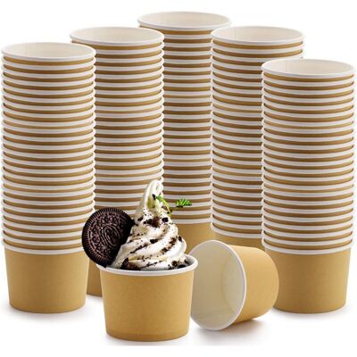OEM Gobelets En Papier Jetables Pour Glace – Lot De 100 Unités, 237 Ml, Résistants Aux Chauds Et Froids (soupe, Sundae, Yaourt Glacé) - Publicité OEM Gobelets En Papier Jetables Pour Glace – Lot De 100 Unités, 237 Ml, Résistants Aux Chauds Et Froids (soupe, Sundae, Yaourt Glacé) - Publicité