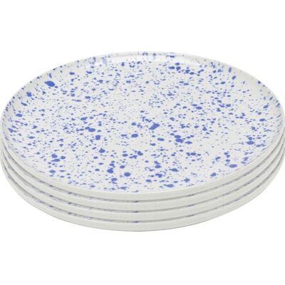 OEM 4 Assiettes En Grès, Motifs Éclaboussures Bleues, Diamètre 27 Cm, Design Artistique, Usage Quotidien Et Occasions Spéciales - Publicité OEM 4 Assiettes En Grès, Motifs Éclaboussures Bleues, Diamètre 27 Cm, Design Artistique, Usage Quotidien Et Occasions Spéciales - Publicité
