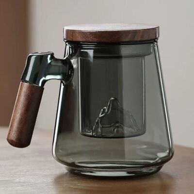 JUSCH Tasse À Thé En Verre Avec Couvercle Et Passoire, 500 Ml, Grande Tasse À Thé Avec Anse En Bois, Mug À Thé En Verre Borosilicate Avec Passoire Pour Thé En Vrac/amateurs De Thé/cadeaux P - Publicité JUSCH Tasse À Thé En Verre Avec Couvercle Et Passoire, 500 Ml, Grande Tasse À Thé Avec Anse En Bois, Mug À Thé En Verre Borosilicate Avec Passoire Pour Thé En Vrac/amateurs De Thé/cadeaux P - Publicité
